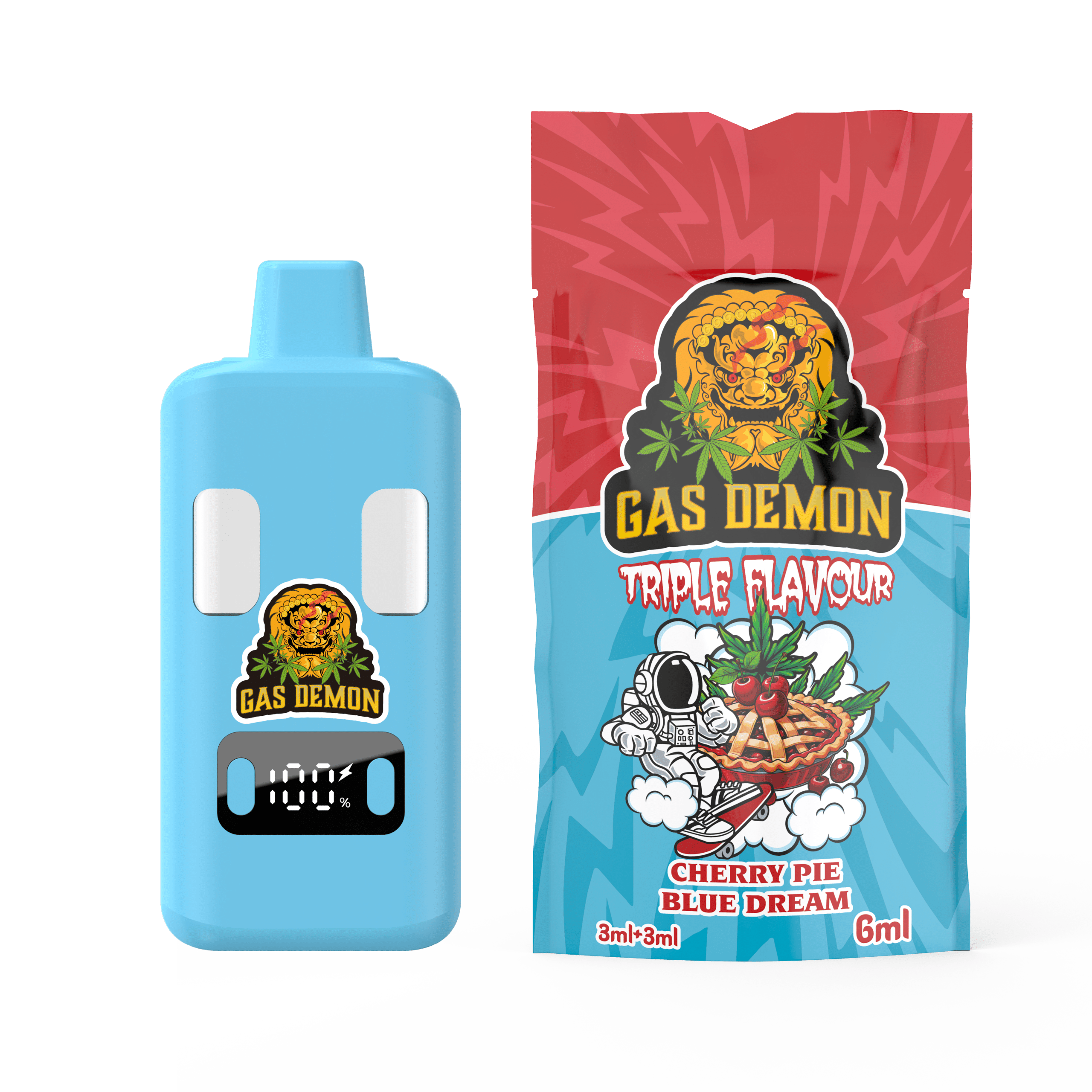 Buy Cherry Pie x Blue Dream Vape 6000mg By Gas Demon Buy Cherry Pie x Blue Dream Vape 6000mg By Gas Demon