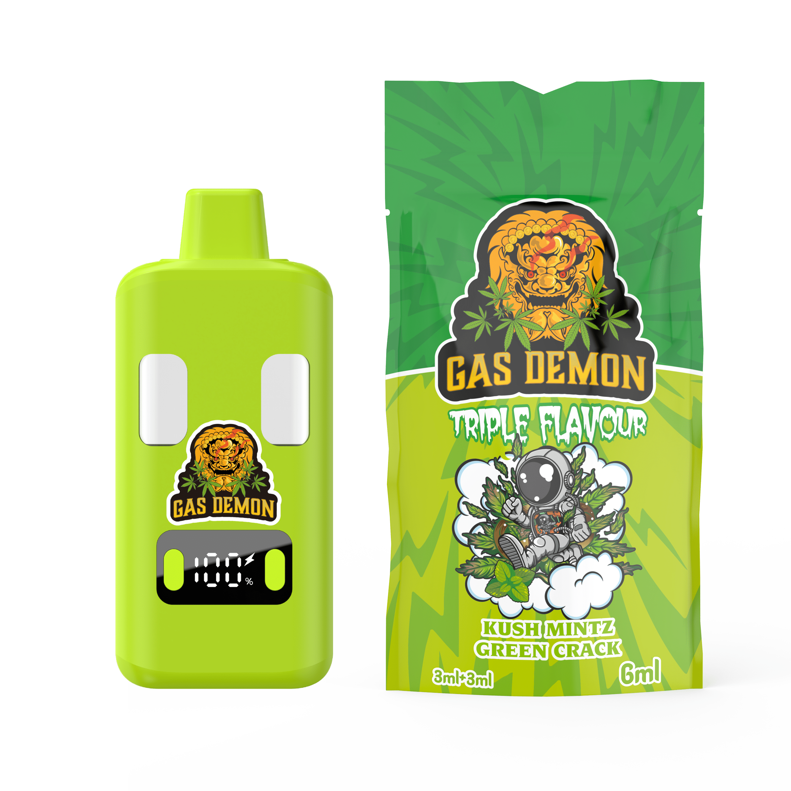 Buy Kush Mintz x Green Crack Vape 6000mg By Gas Demon Buy Kush Mintz x Green Crack Vape 6000mg By Gas Demon