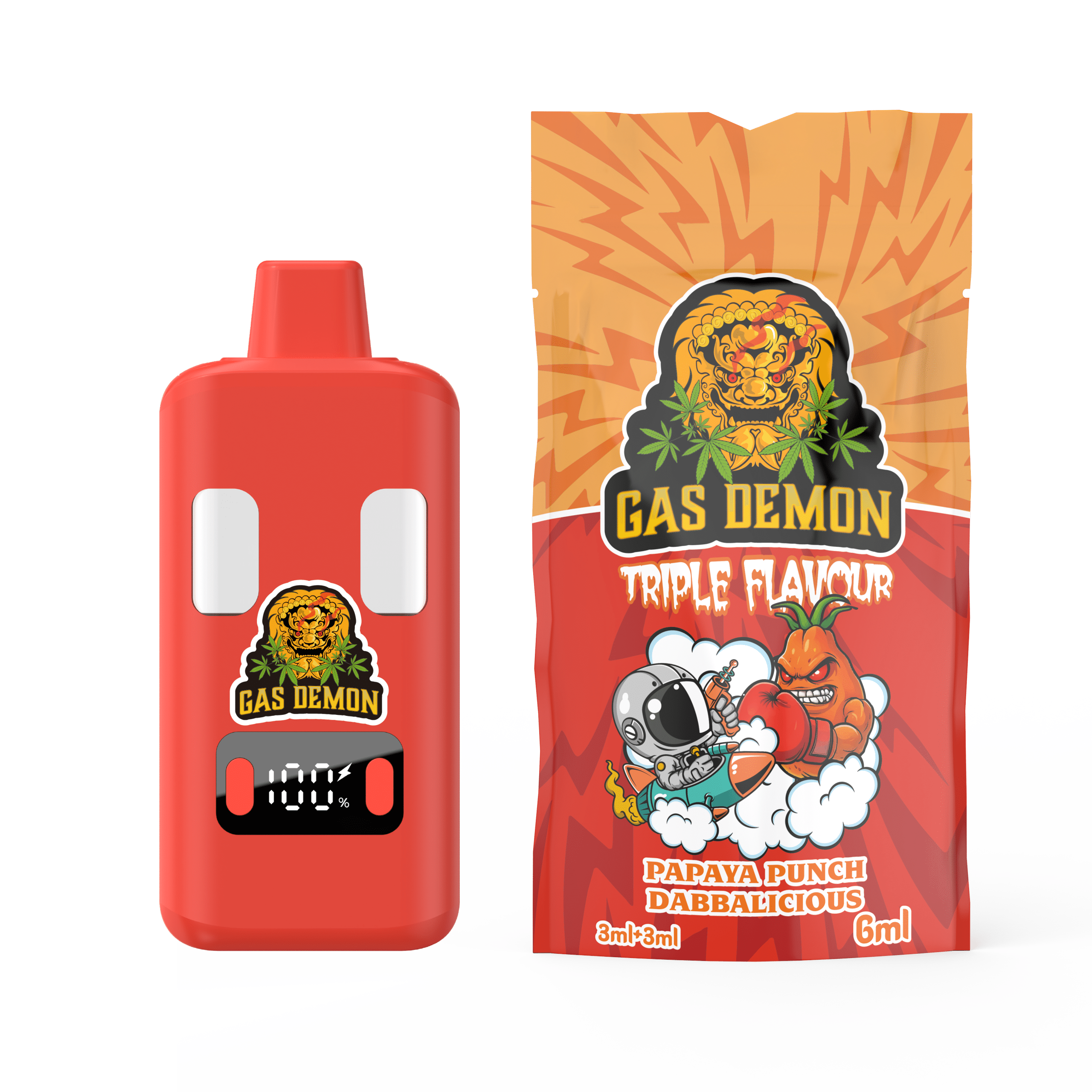 Buy Papaya Punch x Dabbalicious Vape 6000mg By Gas Demon Buy Papaya Punch x Dabbalicious Vape 6000mg By Gas Demon